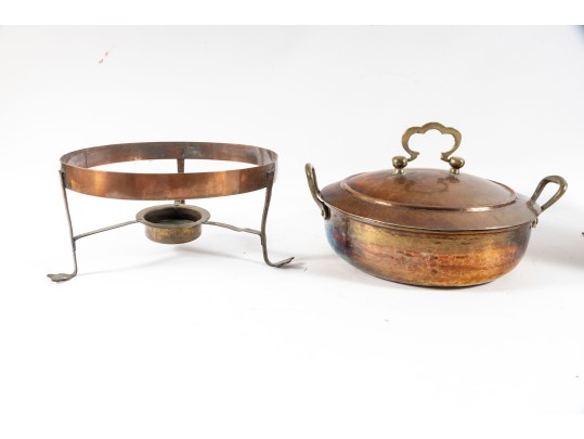 Pakistani Hammered Copper Chafing Dishes