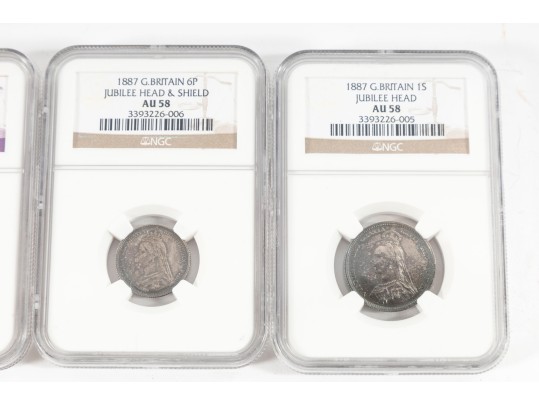NGC Graded Great Britain Florin Jubilee Head Coins