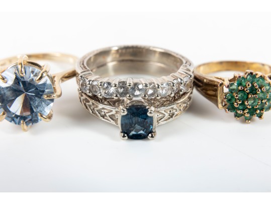 Three Gemstone Rings