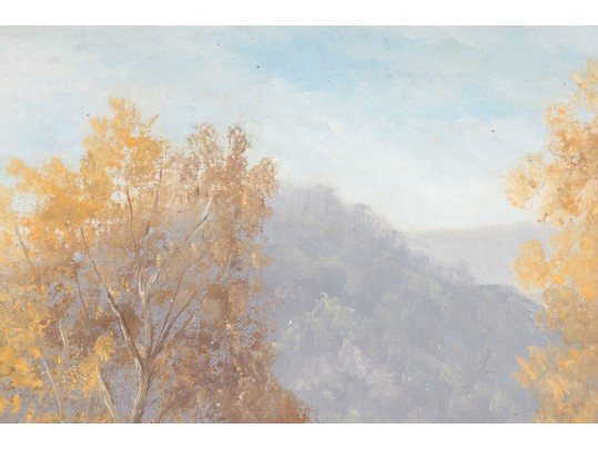 Clayson Baker (American, 1908-1975) Original Oil On Canvas Landscape Painting