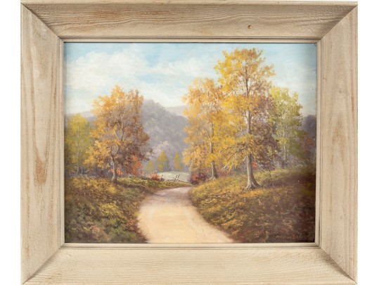 Clayson Baker (American, 1908-1975) Original Oil On Canvas Landscape Painting