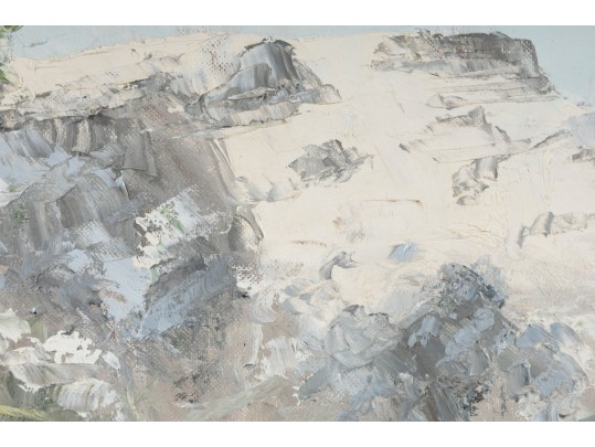 Joseph Trover (American, 1919 - 2002) Oil On Canvas Board Landscape Painting