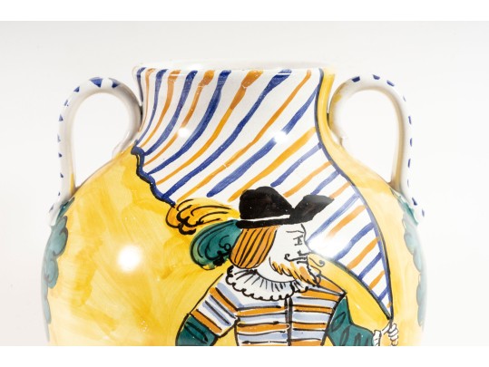 Vietri Italy Hand-Painted Pottery Vase