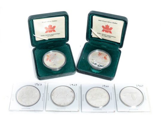 Canadian Mint Proof Silver Dollars