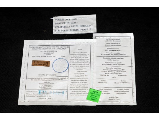 Pair Of Contemporary Restoration Hardware Leather And Metal Club Chairs