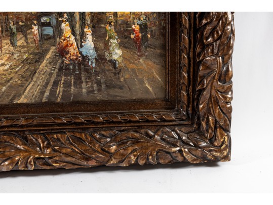 Oil On Canvas Paris Landscape, Untited -- Unknown Artist