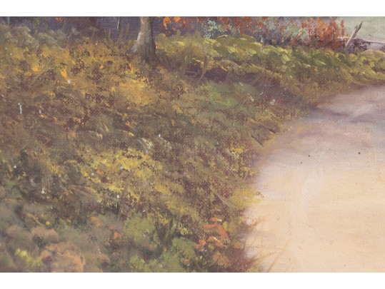 Clayson Baker (American, 1908-1975) Original Oil On Canvas Landscape Painting