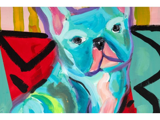 Laura Davis (American [NC], 20th Century) Acrylic On Canvas Painting Titled 