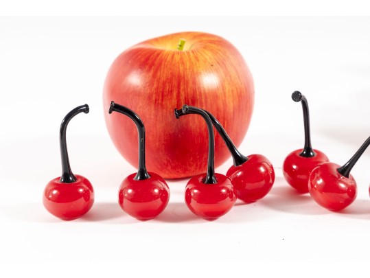 Lot Of Art Glass Cherries (32 Count)