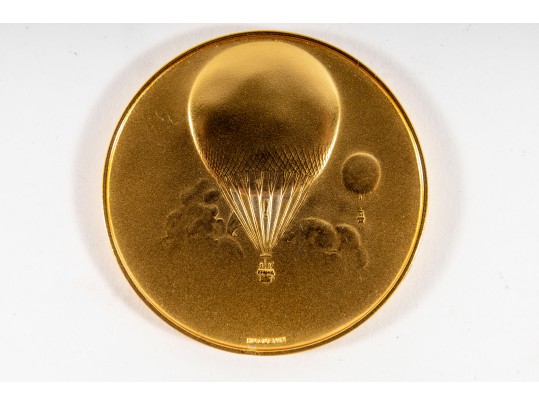 Gold Plated Post Exhibition LUPO Huguenin Commemorative Coins