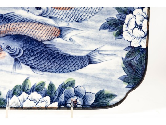 Sun Ceramics Koi Fish Platter 