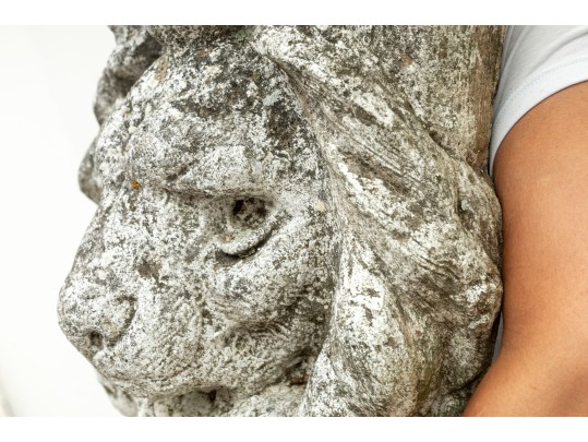 Large Decorative Concrete Lion Head 