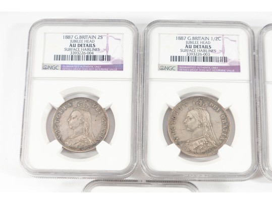 NGC Graded Great Britain Florin Jubilee Head Coins