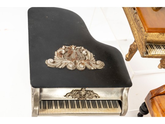 Vintage Swiss Music Box Miniature Pianos