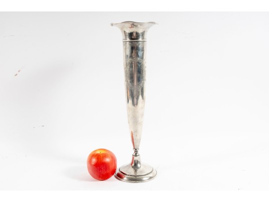 International Sterling Cement Weighted Tall Bud Vase