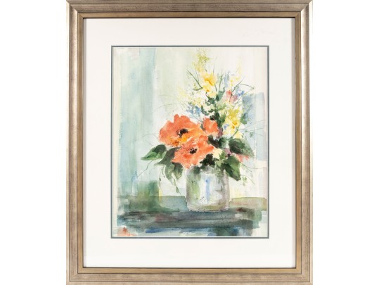 Joan DerryBerry (American, 20th C) Original Watercolor Still Life Painting