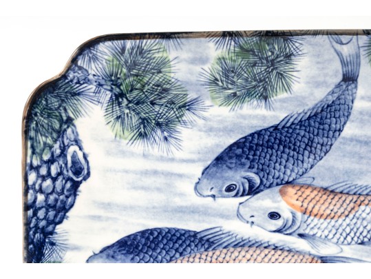 Sun Ceramics Koi Fish Platter 