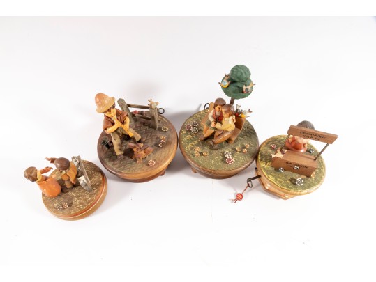 Vintage Swiss Thorens Wooden Music Boxes