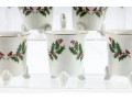 Neiman Marcus Porcelain Holly Demitasse Porcelain Tea Set