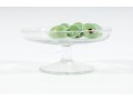 Art Glass Olives With Glass Pedestal 