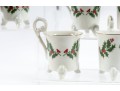 Neiman Marcus Porcelain Holly Demitasse Porcelain Tea Set