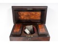 Vintage Coffin Form Mahogany Tea Caddy
