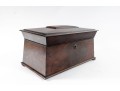 Vintage Coffin Form Mahogany Tea Caddy