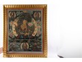 Tibetan Thankga Textile Painting Of Manjusri 