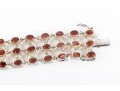 Gold Plated Sterling Silver 57 Garnet Bracelet 
