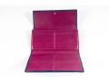 Coach Leather Trifold Wallet (Blue/Fuchsia)