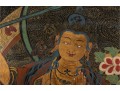 Tibetan Thankga Textile Painting Of Manjusri 
