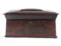 Vintage Coffin Form Mahogany Tea Caddy