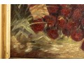 Antique Oil On Canvas Strawberry Still Life Painting -- Unsigned 