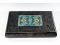 Oriental Laqeured Wood & Enamel Capsule Box