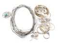 Collection Of Silver/Gold-Tone Metal Costume Jewelry 