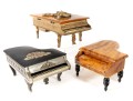 Vintage Swiss Music Box Miniature Pianos