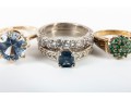 Three Gemstone Rings