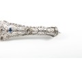 Diamond/Sapphire Art Nouveau Brooch Pin