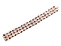 Gold Plated Sterling Silver 57 Garnet Bracelet 