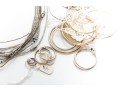 Collection Of Silver/Gold-Tone Metal Costume Jewelry 