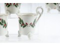 Neiman Marcus Porcelain Holly Demitasse Porcelain Tea Set