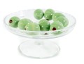 Art Glass Olives With Glass Pedestal 