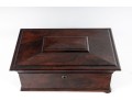 Vintage Coffin Form Mahogany Tea Caddy