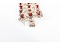 Gold Plated Sterling Silver 57 Garnet Bracelet 