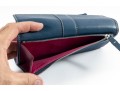 Coach Leather Trifold Wallet (Blue/Fuchsia)