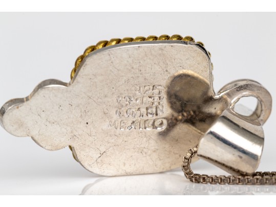 Collection Of Sterling Silver And Sterling Vermeil  Contemporary Motif Jewelry Pieces