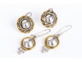 Collection Of Sterling Silver And Sterling Vermeil  Contemporary Motif Jewelry Pieces