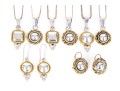 Collection Of Sterling Silver And Sterling Vermeil  Contemporary Motif Jewelry Pieces