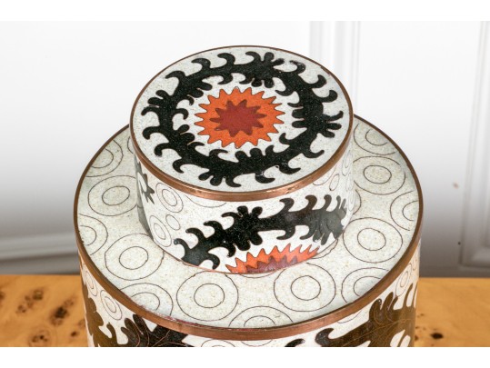 Fabienne Jouvin (French, B. 1962) Cloisonne Lidded Canister
