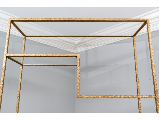 Quality Gilt Solid Hand Moulded Wrought Iron Etagere